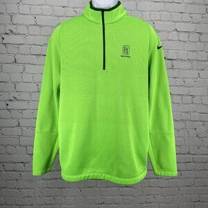 Nike Golf TPC San Antonio Long Sleeve Zipped Pullover Pockets Size Large L